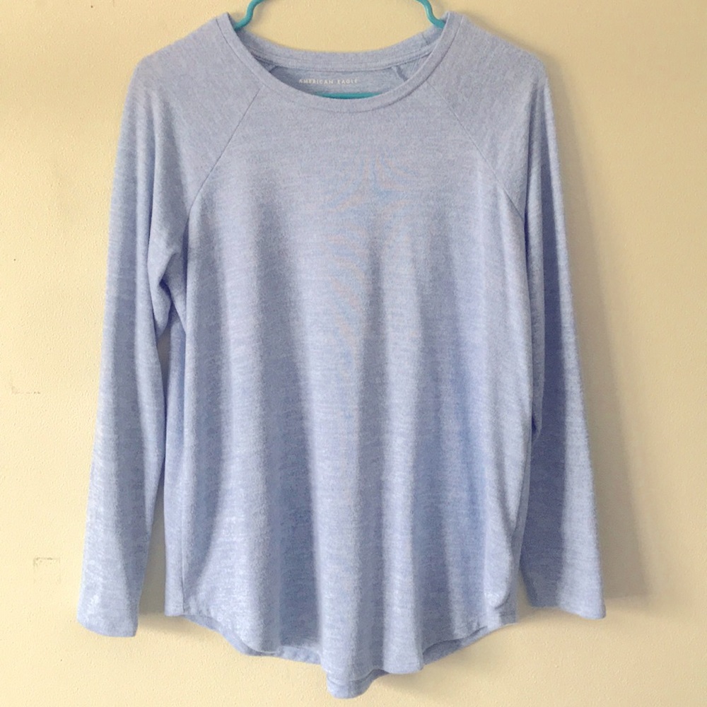 American Eagle sky blue long-sleeve shirt